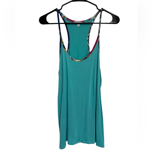 Vera Bradley Racerback Tank Nightshirt - Lounge Aqua Size Large - Picture 4 of 13